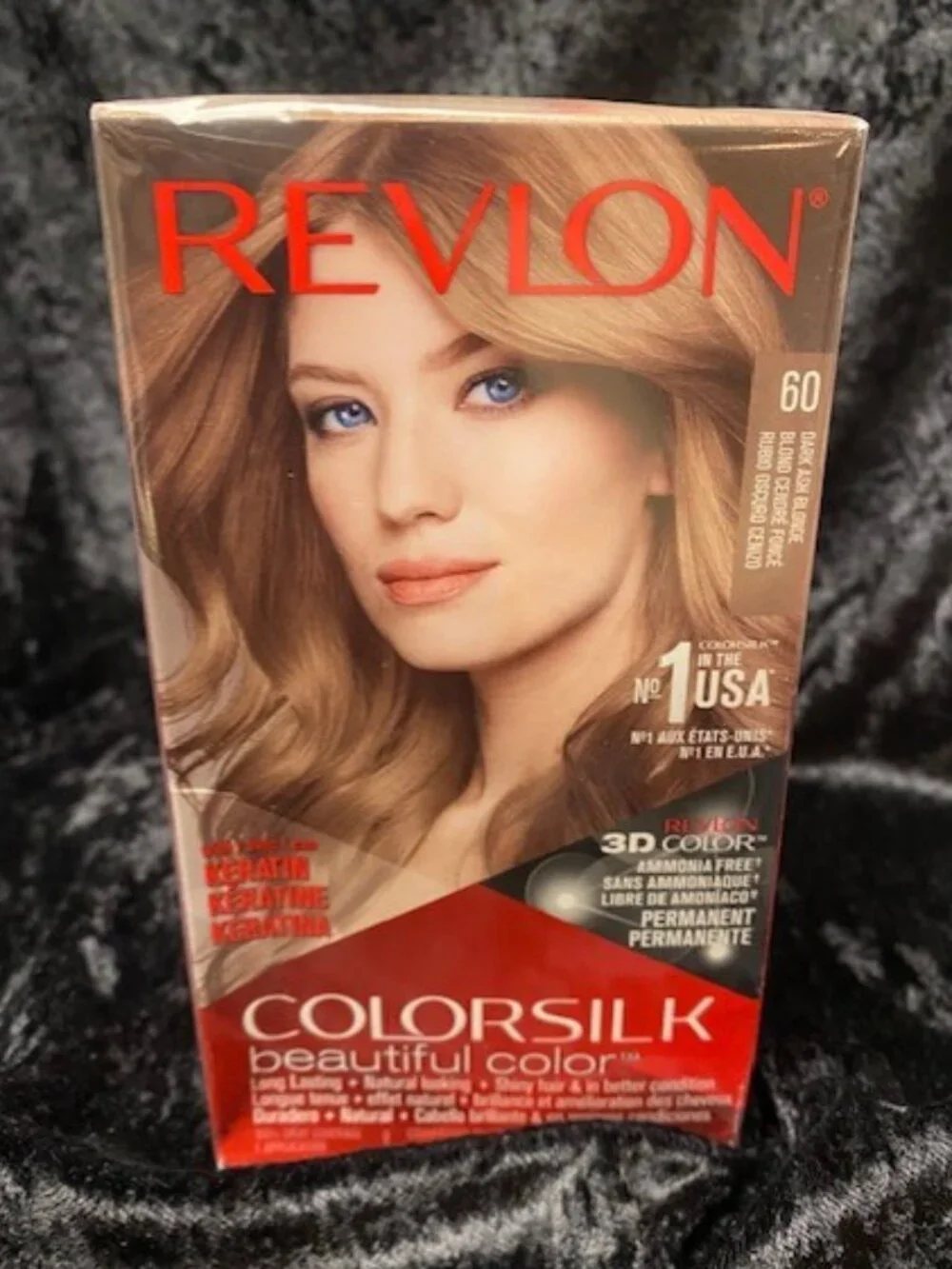 NEW 3 Pk REVLON ColorSilk Hair Color Bond Repair Keratin #60 Dark Ash Blonde